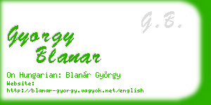 gyorgy blanar business card