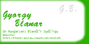 gyorgy blanar business card